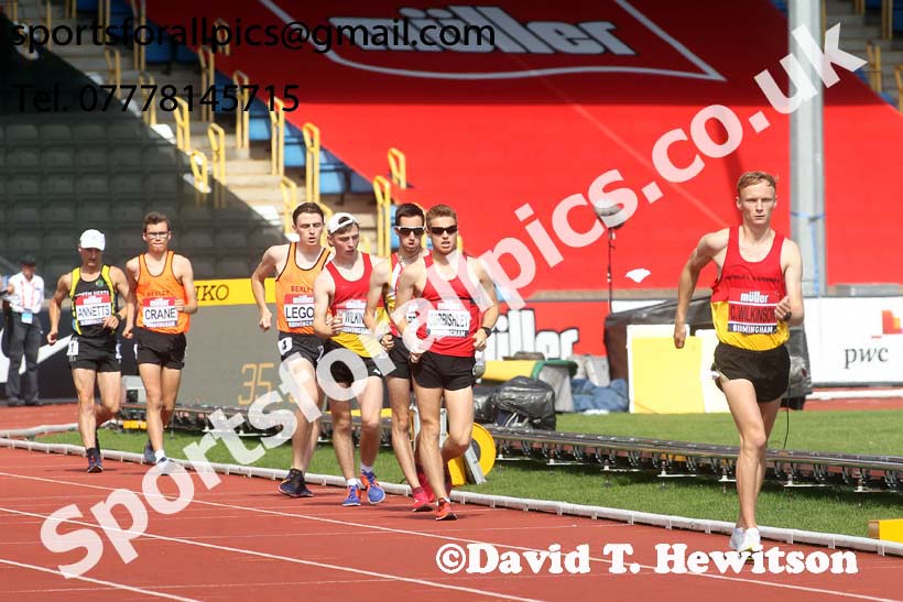Mens 5000 metres walk, 2019 Muller British Championships, Alexander Stadium, Birmingham. Photo: David T. Hewitson/Sports for All Pics